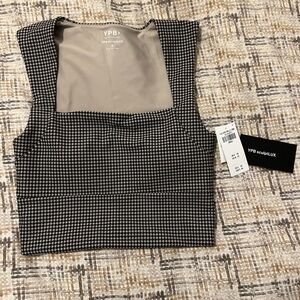 Abercrombie & Fitch Black and White Houndstooth Top